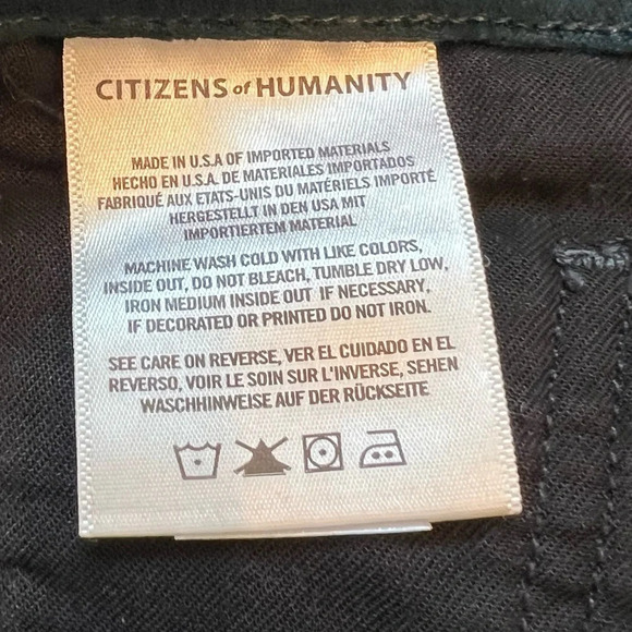 Citizens Of Humanity Demy Cropped Velvet Flare Pant Midnight Green Plush 29 - Picture 9 of 13